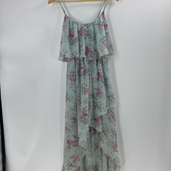 Cinderella by Disneyflowing princess floral hi low spaghetti strap dress medium - Picture 3 of 13